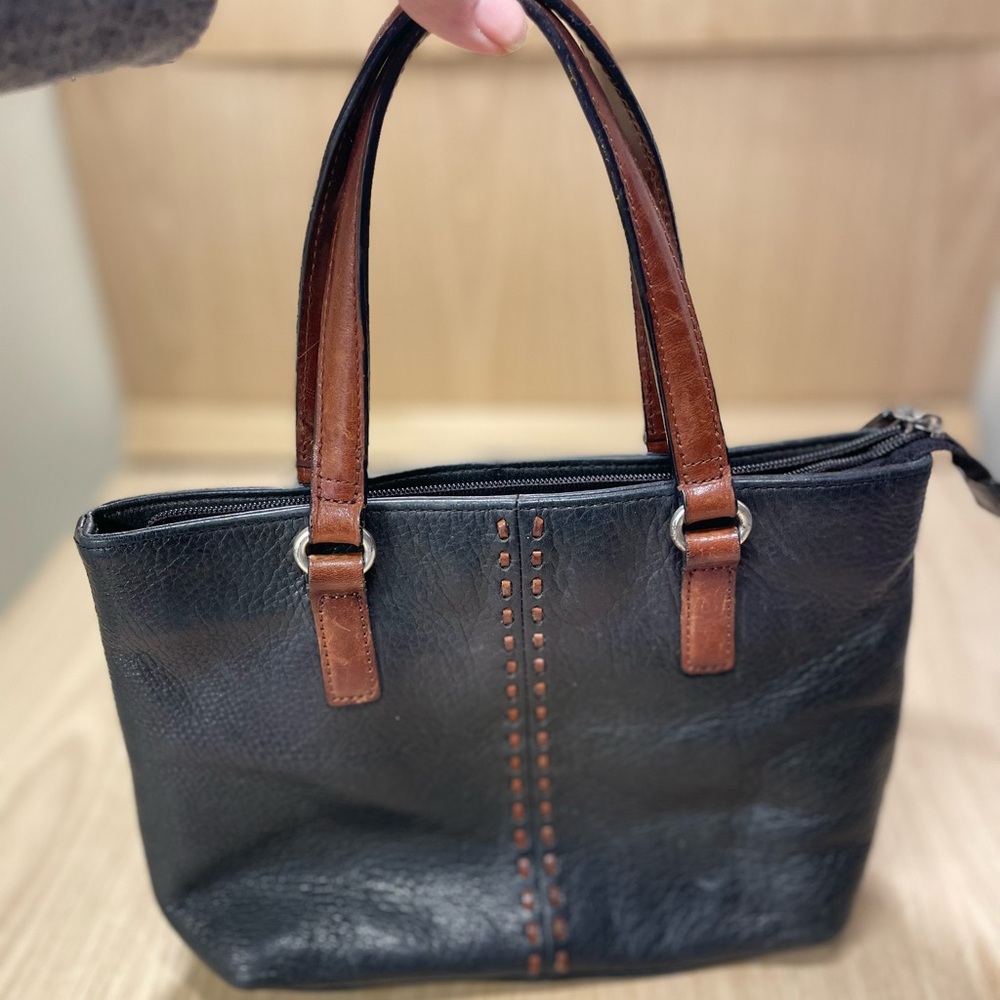 Vintage Fossil Leather Double Strap Purse